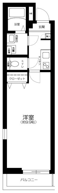 メルクリオ東川口・102号室の間取り