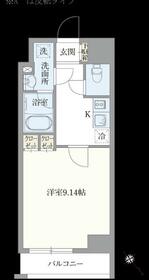 ベルエスパス箱崎・0502号室の間取り