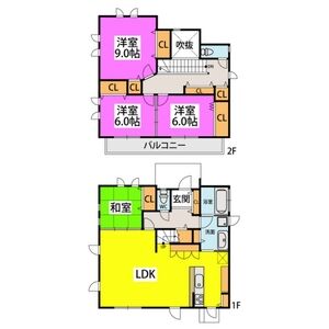 下原1丁目戸建・1号室の間取り