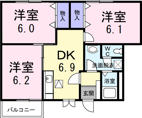 カボティーヌの間取り