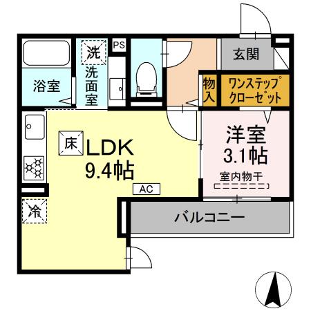D Paina 木月大町・103号室の間取り