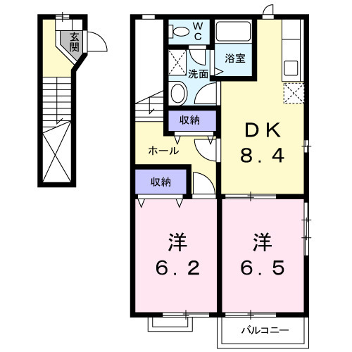 02010号室の間取り