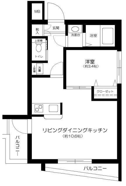 ヴィエント大森本町・501号室の間取り