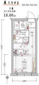 ＭＡＸＩＶｂａｓｉｃ大鳥居・504号室の間取り