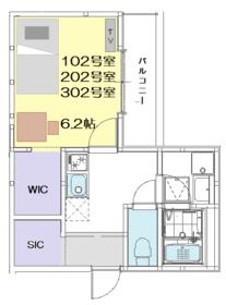レコルトみのり台・302号室の間取り