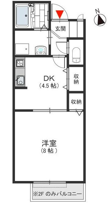 106号室の間取り