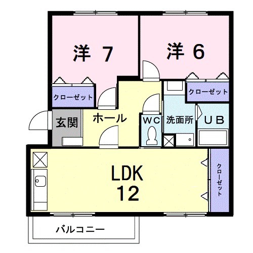 サンパティークⅠ・02010号室の間取り