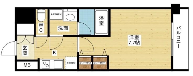 203号室の間取り