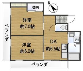 グリーンハイツ・206号室の間取り