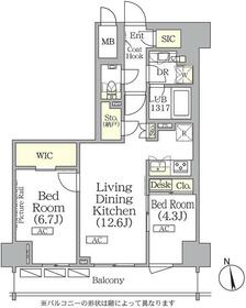 ザ・パークハビオ神楽坂レジデンスSouthの間取り