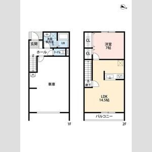 ガレージハウス久喜青毛の間取り