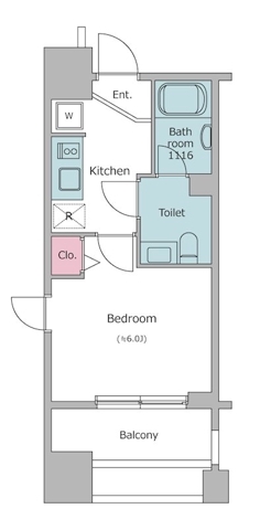 レジディア市ヶ谷・0301号室の間取り