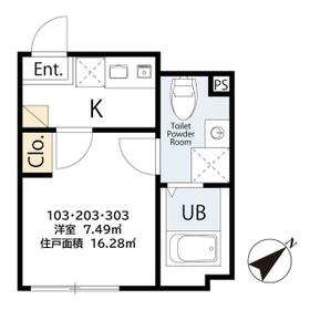Ｔｉｎｏ・303号室の間取り