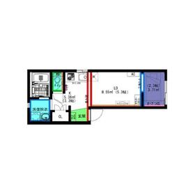 ＡＩＯＩ　Ｌｉｎｋ（アイオイリンク）・302号室の間取り
