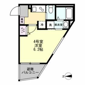 ベイルーム久地・104号室の間取り