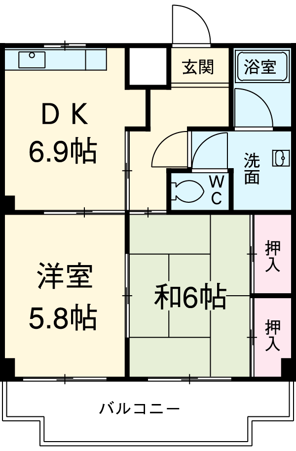 レジデンス横山の間取り