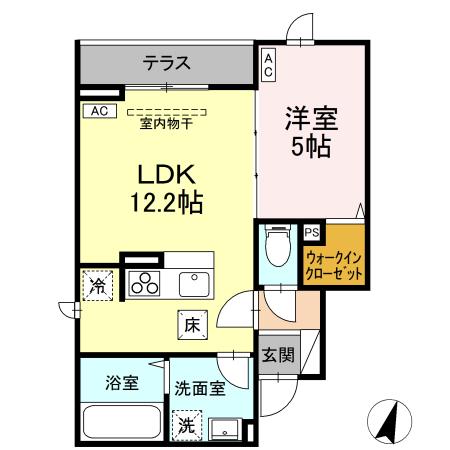 D-ROOM松木・103号室の間取り