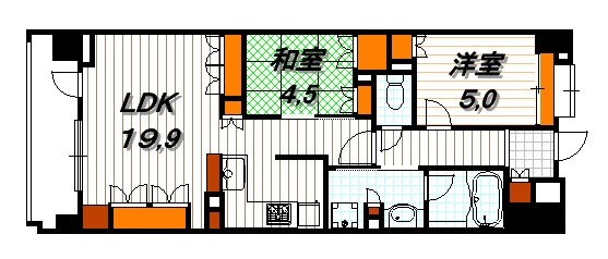 502号室の間取り