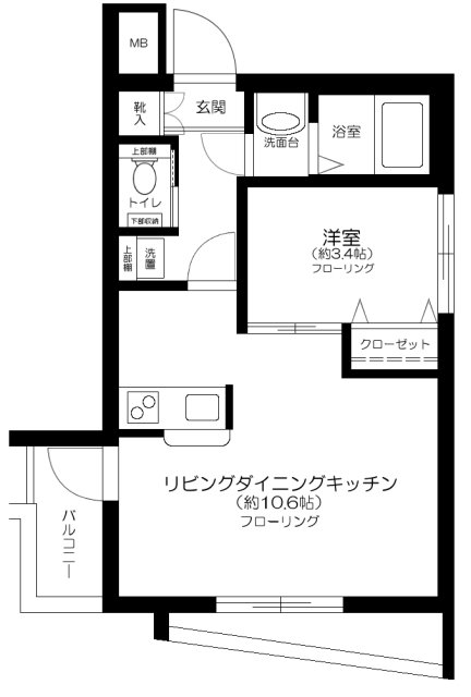 ヴィエント大森本町・301号室の間取り