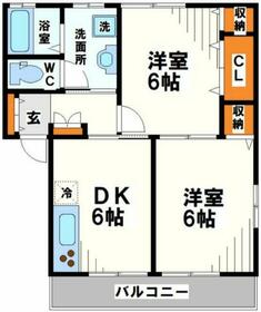 秋山ハイツ鴻巣の間取り
