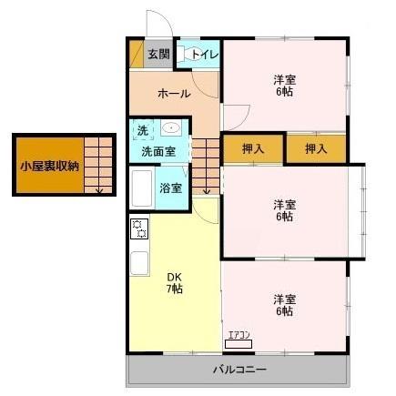 農住メゾンサニーホームズAの間取り