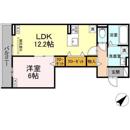 D-avanceつつじが丘Ⅱ・202号室の間取り