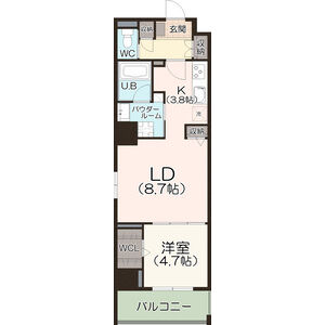 仮)名西一丁目マンション・802号室の間取り