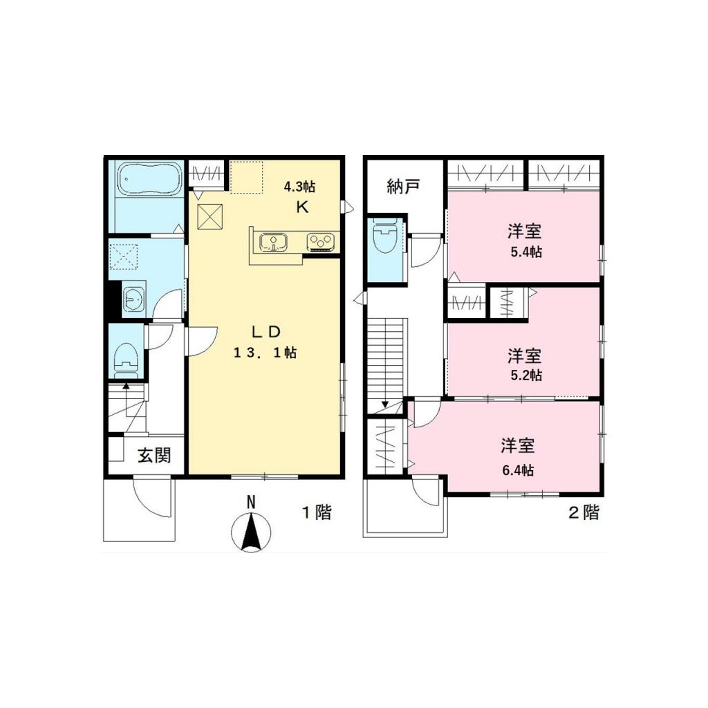 光町2丁目戸建・1号室の間取り