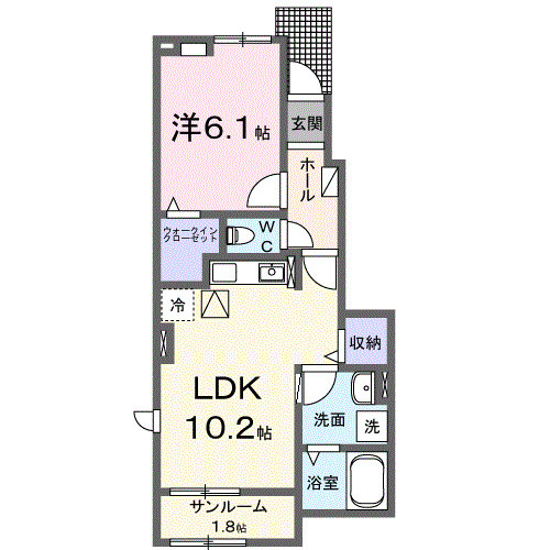 グランベル・01050号室の間取り