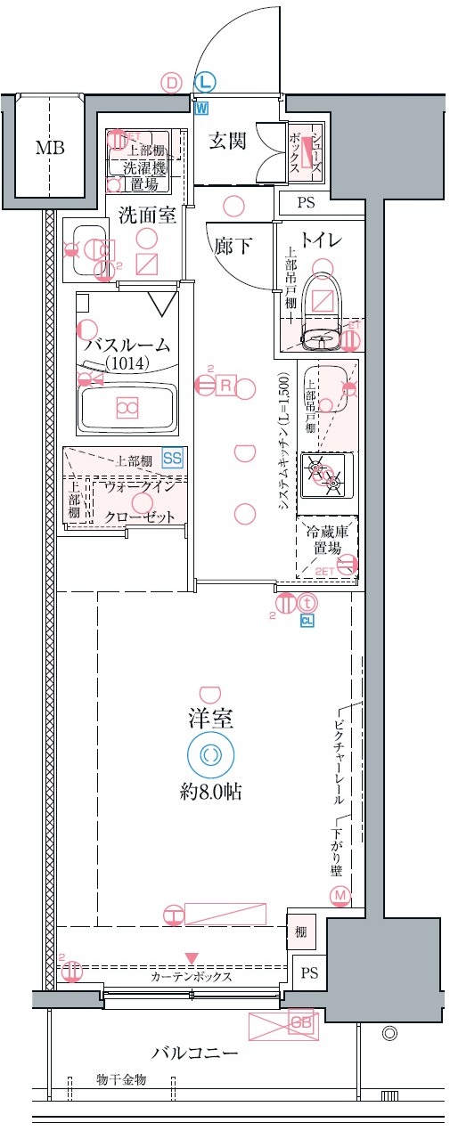 クレヴィスタ名古屋上前津の間取り