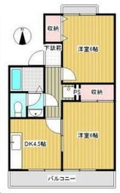 藤原ハイツＢ・101号室の間取り