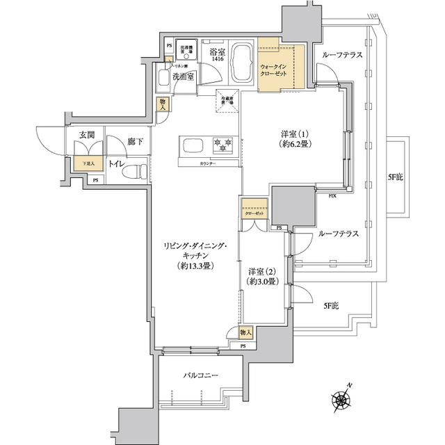グレーシアフィット三軒茶屋の間取り