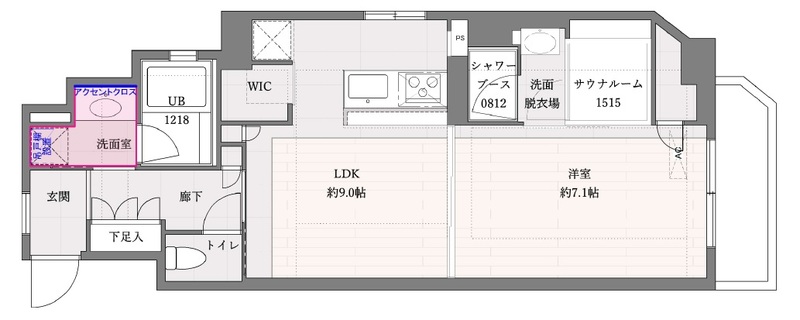 ドゥーエ参宮橋・0206号室の間取り