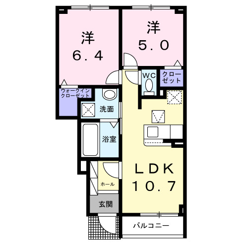 カルミア荘・01030号室の間取り