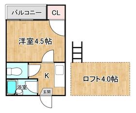 エスパルス室見・202号室の間取り