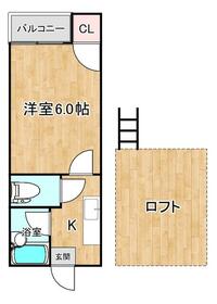 マリノス室見・203号室の間取り