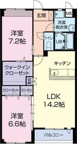 Ｐｌａｎｄｏｒ　Ｏｎｅ・105号室の間取り