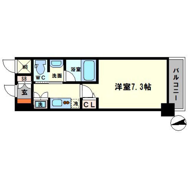 エヴァステージ梅田WESTの間取り