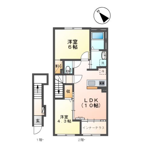 リオグランデ早稲田Ⅲの間取り