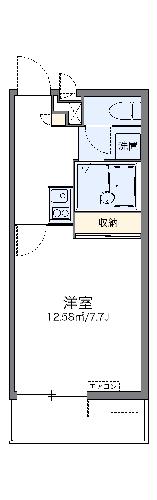 レオパレスグランディ朝日の間取り