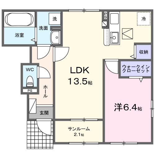 コンフォール富士見　Ｃ・01030号室の間取り