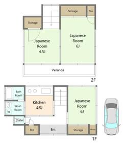 下安松貸家の間取り