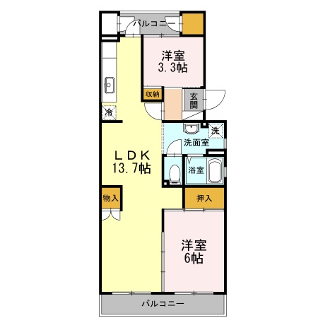 有馬持田マンションの間取り
