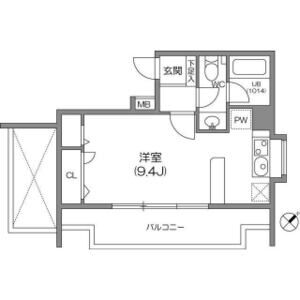 ルクレ森下レジデンス・1201号室の間取り