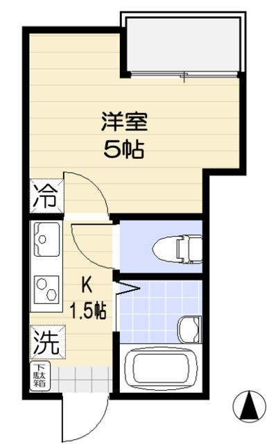アルヴィータ木場・202号室の間取り