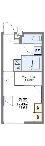 レオパレスしまぶく・109号室の間取り