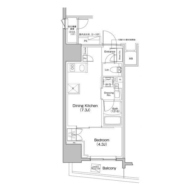 ザ・パークハビオ大森町の間取り
