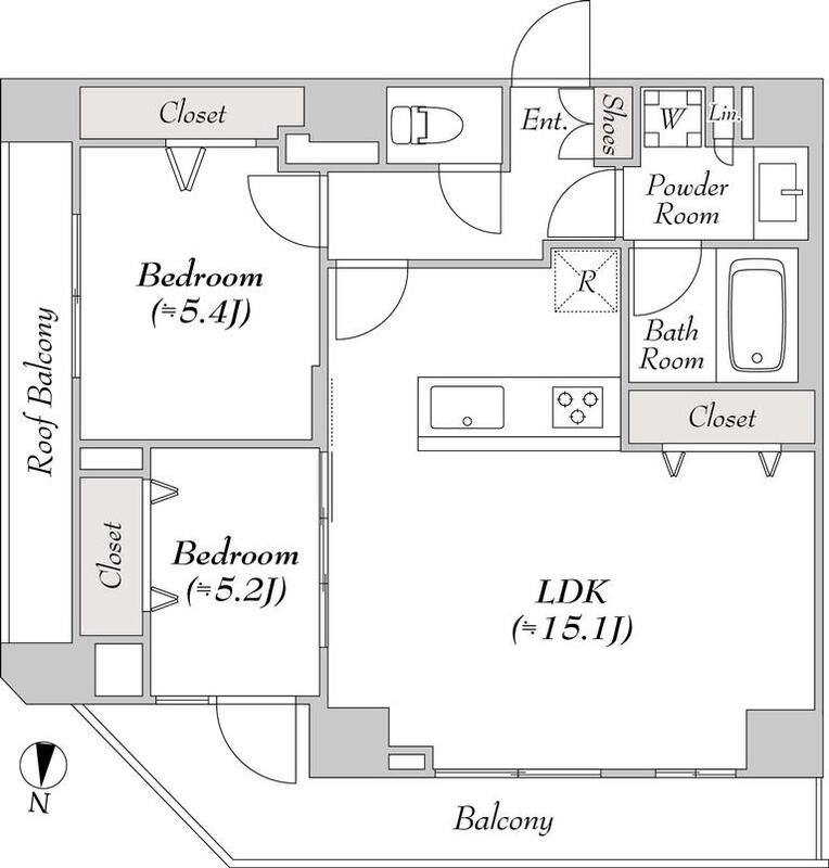ルミーク大山・702号室の間取り