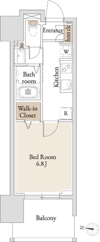 ＢＬＥＳＳ亀戸・0912号室の間取り