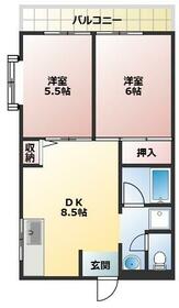 グレイスコート幸・101号室の間取り